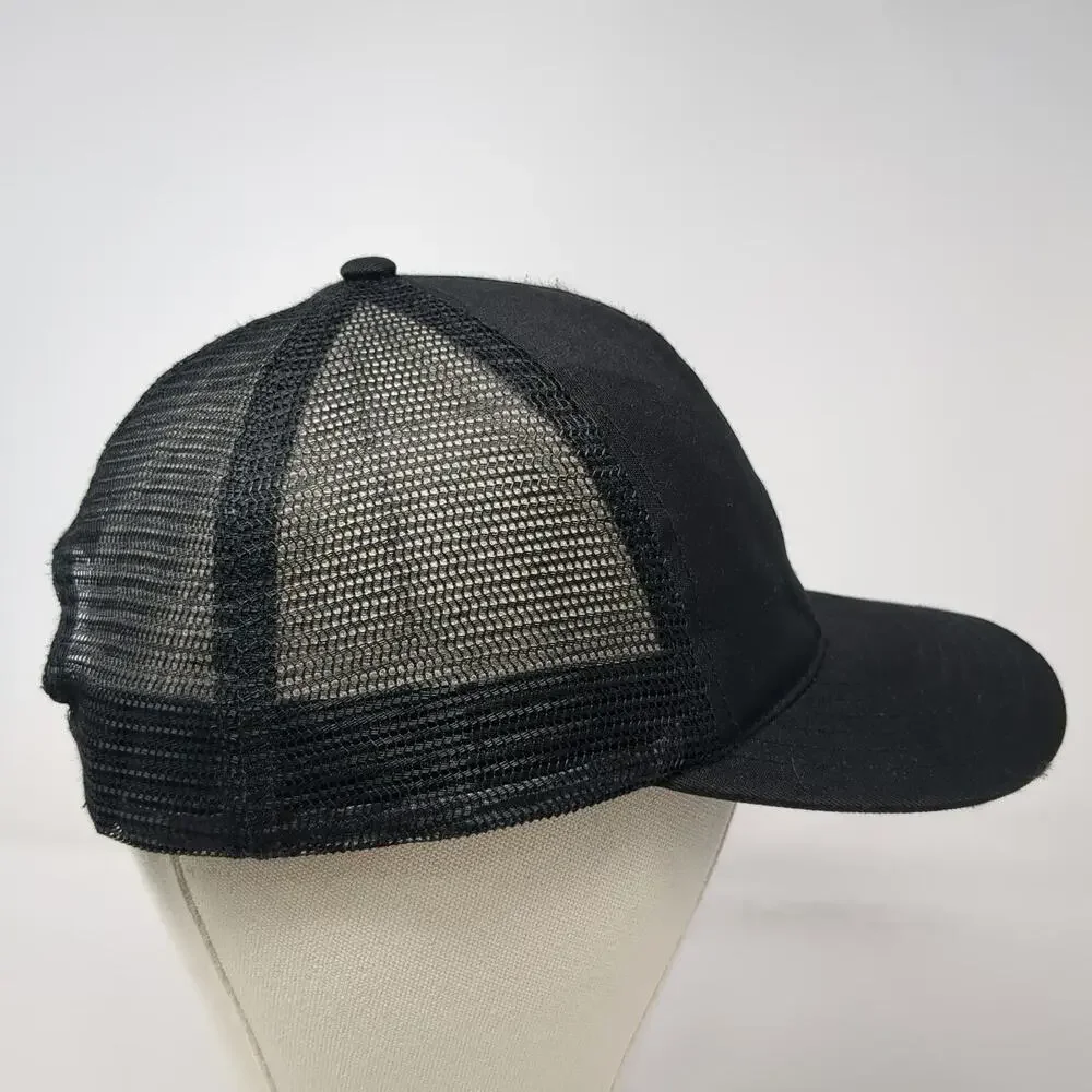 Black Trucker Hat One Size Mesh Back Snapback B/A Products Co Logo Company